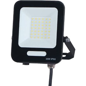 EUROLAMP ΠΡΟΒΟΛΕΑΣ LED SMD 30W ΜΑΥΡΟΣ IP66 6500K PLUS