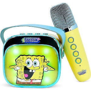 OTL - SPONGEBOB SQUAREPANTS POPSING LED LIGHT UP WIRELESS KARAOKE SPEAKER WITH MICROPHONE