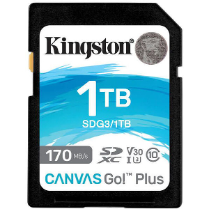 KINGSTON SDG3/1TB CANVAS GO PLUS 1TB SDXC 170R CLASS 10 UHS-I U3 V30 A2