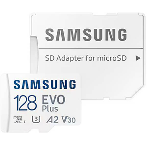 SAMSUNG EVO PLUS 128GB MICRO SDXC UHS-I U3 V30 A2 + ADAPTER MB-MC128SA/EU