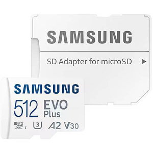SAMSUNG EVO PLUS 512GB MICRO SDXC UHS-I U3 V30 A2 + ADAPTER MB-MC512SA/EU
