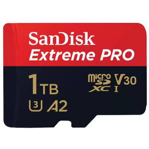 SANDISK SDSQXCD-1T00-GN6MA EXTREME PRO 1TB MICRO SDXC U3 V30 A2 WITH ADAPTER
