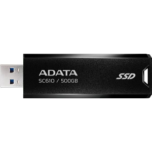 ADATA SC610 EXTERNAL SSD USB 3.2 GEN2 FLASH DRIVE 500GB SC610-500G-CBK/RD