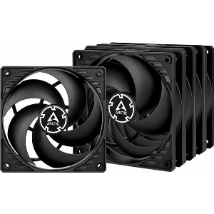 ARCTIC P12 PWM PST FAN 120MM VALUE PACK BLACK/BLACK