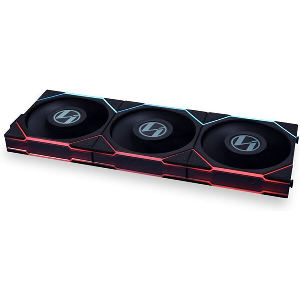LIAN LI UNIFAN TL LCD 120 -3PCS BLACK (TRIPLE PACK INCLUDE CONTROLLER) - CASE FAN