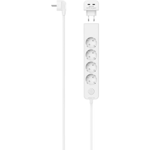HAMA 223191 POWER STRIP, 5-WAY, W. 17 W 2-WAY USB-C ADAPTER, SWITCH, 1.4 M, WHITE