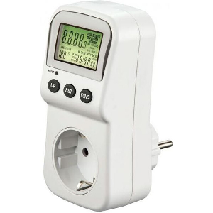 HAMA 223561 ENERGY COST METER WITH LCD DISPLAY, DIGITAL ELECTRICITY METER FOR SOCKETS