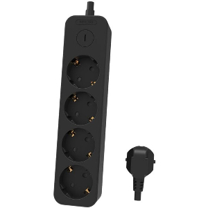 PHILIPS CHP2145B/GRS ΠΟΛΥΠΡΙΖΟ 4 ΘΕΣΕΩΝ ΜΑΥΡΟ ΜΕ ΔΙΑΚΟΠΤΗ ΚΑΙ ΠΑΙΔΙΚΗ ΠΡΟΣΤΑΣΙΑ 1.5M.