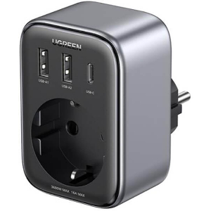SOCKET WITH 2XUSB+1ΧTYPE-C UGREEN 90613
