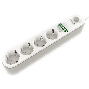 ΠΟΛΥΠΡΙΖΟ LDNIO SE4432 4 ΘΕΣΕΩΝ ΚΑΙ ΜΕ 4 USB PORTS WHITE
