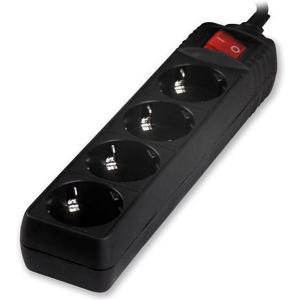 ΠΟΛΥΠΡΙΖΟ V04BK ALFAONE 4 ΘΕΣΕΙΣ ΜΕ ΔΙΑΚΟΠΤΗ 3X1,5MM 1,5M ΜΑΥΡΟ