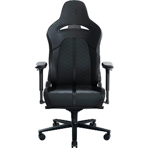 RAZER ENKI BLACK GAMING CHAIR - BUILT-IN LUMBAR ARCH MEMORY FOAM PU LEATHER ADJUSTABLE RECLINE