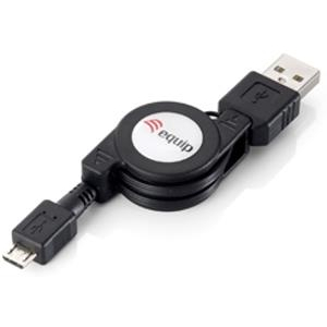 EQUIP 128595 USB 2.0 CABLE A/M -> MICRO B/M RETRACTABLE 1M