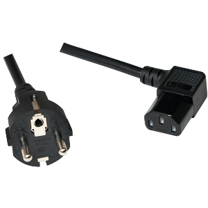 LOGILINK CP119 POWER CORD SCHUKO STRAIGHT - C13 90° 5M BLACK