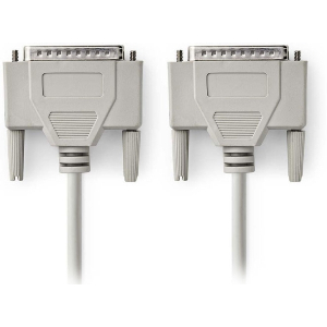 NEDIS CCGP52100IV20 RS232 CABLE D-SUB 25-PIN MALE - D-SUB 25-PIN MALE 2M IVORY
