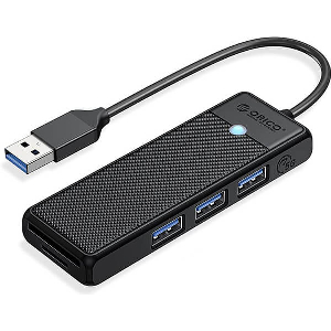 ORICO PAPW3AT-U3-015-BK-EP HUB 4IN1 USB A3.0X3+TF/SD3.0X1