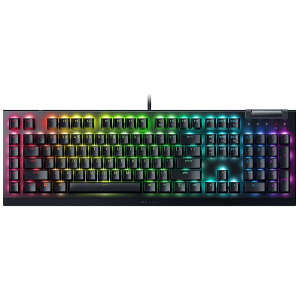 RAZER BLACKWIDOW V4 X - RGB GAMING MECHANICAL KEYBOARD - MACRO KEYS - YELLOW LINEAR SWITCHES