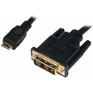 LOGILINK CHM002 MINI HDMI TO DVI-D CABLE M/M 1.0M BLACK