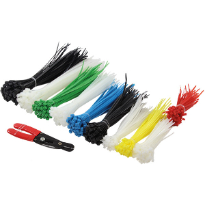 LOGILINK KAB0019 CABLE TIE SET 600PCS 5 LENGTHS RED/WHITE/YELLOW/BLACK/BLUE/GREEN + CABLE CUTTER