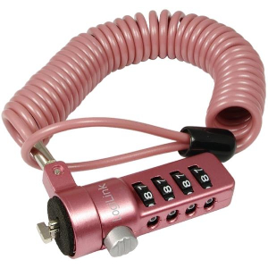 LOGILINK NBS007 HEAVY DUTY SECURITY CABLE WITH 4-DIAL COMBINATION LOCK PINK