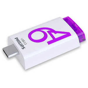 PHILIPS CLICK SERIES 64GB USB 3.2 TYPE-C FLASH DRIVE OTG MAGIC PURPLE FM64FD175B/00