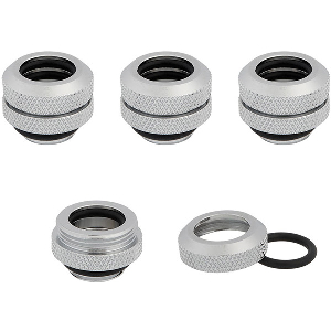 CORSAIR HYDRO X FITTING HARD XF STRAIGHT CHROME 4-PACK (12MM OD COMPRESSION)