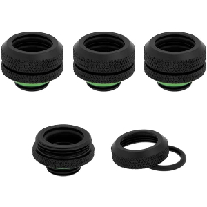 CORSAIR HYDRO X FITTING HARD XF STRAIGHT BLACK 4-PACK (14MM OD COMPRESSION)