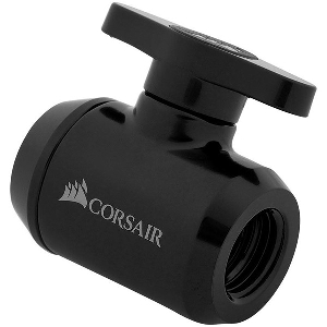 CORSAIR HYDRO X FITTING ADAPTER XF(SHUT-OFF BALL VALVE BLACK
