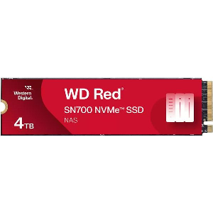 SSD WESTERN DIGITAL SN700 RED NAS 4TB NVME PCIE GEN 3.0 X4 M.2 2280 WDS400T1R0C