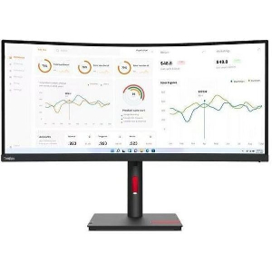 ΟΘΟΝΗ LENOVO THINKVISION T34W-30 34'' LED WQHD VA CURVED SLIM BEZEL RJ45 HDMI USB-C DISPLAY PORT