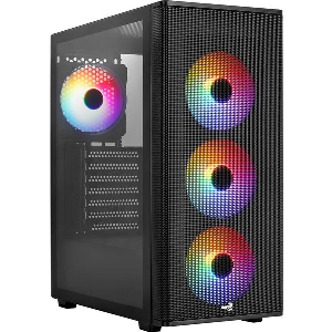 CASE AEROCOOL DESIGNER-G-BK-V2 MIDI TOWER TEMPERED GLASS BLACK