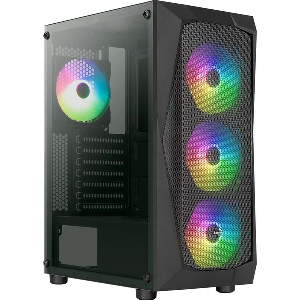 CASE AEROCOOL FALCON Α-BK-V2 MIDI TOWER WINDOW BLACK