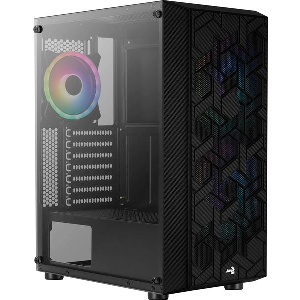 CASE AEROCOOL HIVE ARGB G-BK-V1 MIDI TOWER WINDOW BLACK