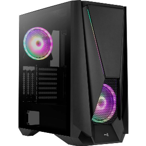 CASE AEROCOOL VISOR-G-BK-V1 MIDI TOWER TEMPERED GLASS BLACK