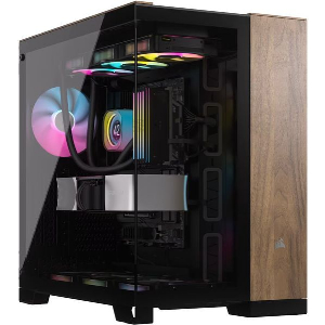 CASE CORSAIR 6500X DUAL CHAMBER TEMPERED GLASS MIDI-TOWER MICRO ATX BLACK/WALNUT WOOD