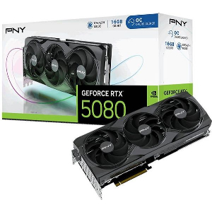VGA PNY NVIDIA GEFORCE RTX 5080 OVERCLOCKED TRIPLE FAN 16GB GDDR7