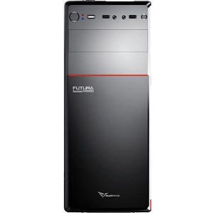 ALCATROZ PC CASE WITH PSU 450W FUTURA BLACK N1000 RED FUTURA1000R