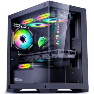 ARMAGGEDDON GAMING PC CASE MATX AQUARON BLACK AQUARONB