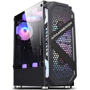 ARMAGGEDDON GAMING PC CASE WITH 4 ARGB FANS TRITRON PRO 200 BLACK TRITRON200PRO-B