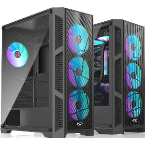 CASE RAIJINTEK ARCADIA III MS4 TEMPERED GLASS ΜΑΥΡΟ (0R20B00247)