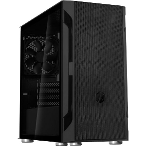 CASE SILVERSTONE FARA H1M BLACK TEMPERED GLASS SST-FAH1MB-G