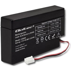 QOLTEC 53029 AGM BATTERY 12V 0.8AH MAX. 12A