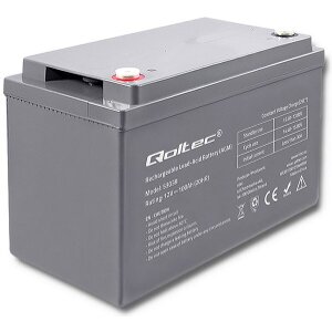 QOLTEC 53038 AGM BATTERY 12V 100AH MAX 1200A