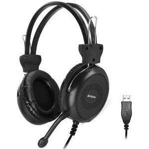 HEADPHONES A4TECH HU-30, STEREO, USB, BLACK