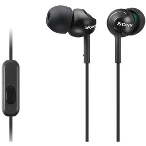 SONY MDR-EX110AP IN-EAR HEADPHONES BLACK