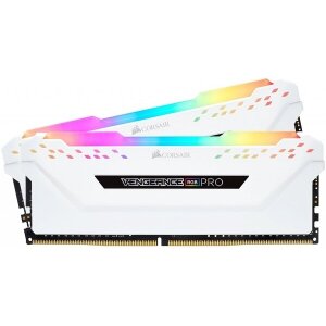 RAM CORSAIR CMW16GX4M2A2666C16W VENGEANCE RGB PRO WHITE 16GB (2X8GB) DDR4 2666MHZ DUAL KIT