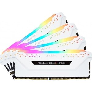 RAM CORSAIR CMW32GX4M4C3200C16W VENGEANCE RGB PRO WHITE 32GB (4X8GB) DDR4 3200MHZ QUAD KIT