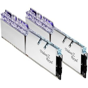 RAM G.SKILL F4-3200C16D-32GTRS 32GB (2X16GB) DDR4 3200MHZ TRIDENT Z ROYAL SILVER DUAL KIT