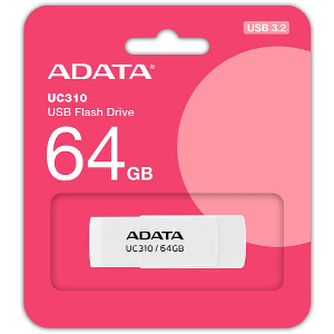 ADATA UC310-64G-RWH UC310 64GB USB 3.2 FLASH DRIVE WHITE