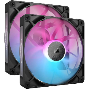 CORSAIR CO-9051020-WW RX140 ICUE LINK RGB FAN STARTER KIT 2 X 140MM BLACK WITH ICUE LINK SYSTEM HUB